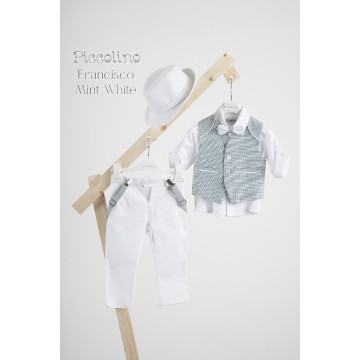  Piccolino Βαπτιστικό κοστούμι Francisco σε χρώμα mint-white